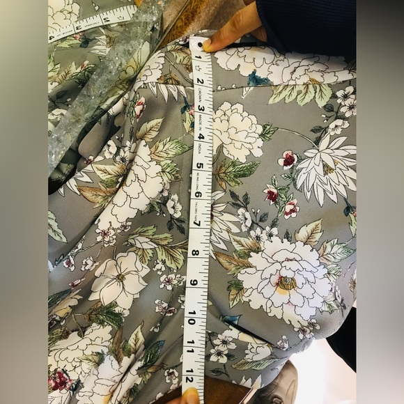 ZARA Basic collection Floral printed pants - Picture 6 of 8